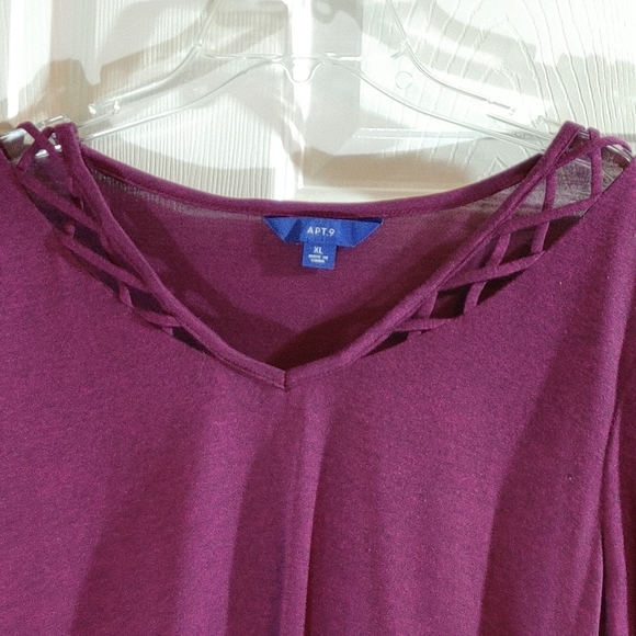 NWOT Apt. 9 ruched knit blouse, size XL - Picture 2 of 6